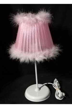 غرفة الفتيات من طراز MNZ - شمعة رداء الوردي مع ساقي معدنية بيضاء TYC00133077918 - TEKAY AYDINLATMA