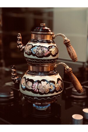 MNZ-اليد الحفرة المسمومة النحاسية علبة شاي إرزانكان الحفرة الحجم الكبير TYC00535743647 - Genel Markalar