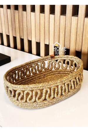 MNZ-طبيعي، جوت، نمط، سلة، داخل الخزانة، غرفة الأطفال، المنظم، سلة التخزين، سلة الخبز، TYC0066429 - HomeTurko