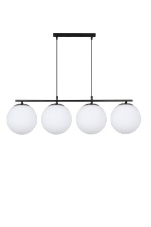 كرة الزجاج البيضاء الحديثة من MNZ أربعة صفات مصباح العدوان الأسود TYC00698485202 - Lambadar