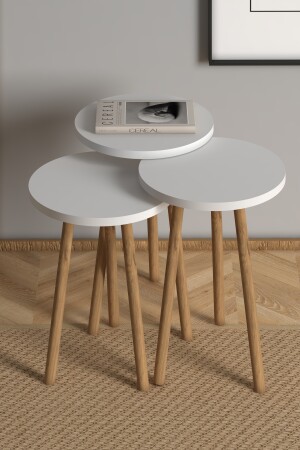 طاولة العشب الرومانية من طراز MNZ (Tymontes) الأبيض21116 - Monte Sehpa