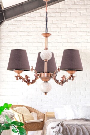 MNZ-تزيين ثلاثي ذراع زاماك الشنارة النحاسية القديمة ÜÇLZMKBKRAV - DEDE