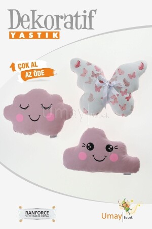 وسادة مزينة غرفة الأطفال من طراز MNZ وسادة فتيات، وسادة سحابة، وسادة تزيين UMAYYST3 - Umaybebek