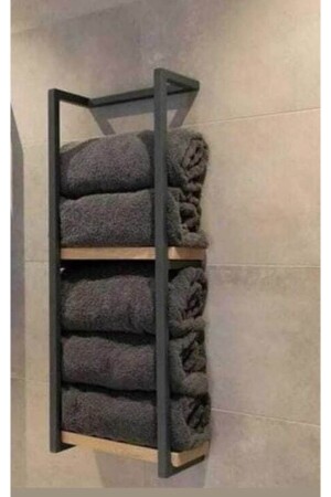 منظمة رف الحمام من الخشب من المعدن MNZ - Umuthomedesing