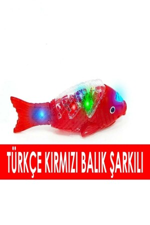 أسماك اللعب المضيئة المشغلة من بطاريات MNZ تغني أغنية الأسماك الحمراء مع الصوت والضوء ÜRTCSZE1519 - SAZE