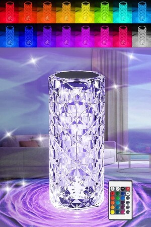 طراز أسطوانة MNZ-® USB قابل للتحكم باللمس 16 وضع ضوئي مختلف طاولة أعلى كريستال أكريليك PRA-8804263-2381 - Buffer