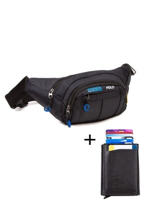 سماعات سماعة مضادة للماء من نظام MNZ، وتخرجات USB، حقيبة الخصر والكتف ومحفظ بطاقة الميكانيكية ADL05434 - Newish