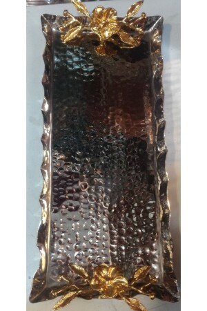 عقدة تقديم النحاس مستطيل MNZ الوردة اليابانية التفاصيل الوردة الوشم النيكل - Ustası Antepte