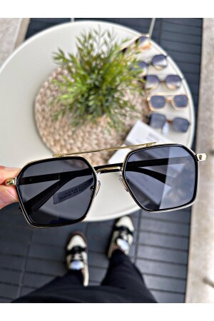 نظارات شمسية MNZ للنساء والرجال UV400 Glass Ce Certified Gold Black Re0039w - Watchofroyal