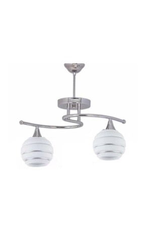 غرفة المعيشة الحديثة من MNZ - المطبخ - غرفة النوم كروم الزجاج الأبيض الفضي الزجاج المزدوج Uzaykrom2046ikili - Modavize