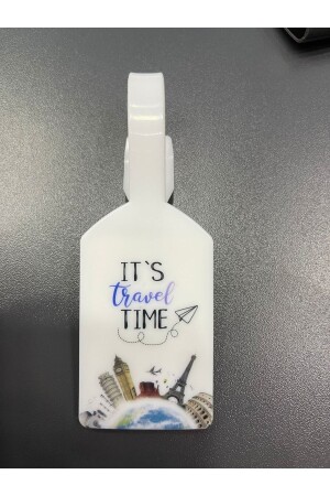 MNZ-سفر موضوع الحقيبة البيضاء التج - الحقيبة التج - بطاقة التج - صاحب الاسم التج - الأمتعة التج - Seyahataksesuar