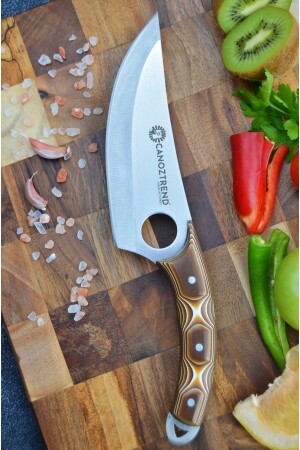MNZ-مصنوعة يدوياً من الفروات Verzalit Chef Kitchen Butcher Knife اللحوم الخبز الفاكهة الخضروات السكين الجلد غطاء هدية - CANOZTREND