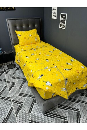 غرفة المراهقين MNZ غطاء السرير المغطى المعدل المجموعة ورقة مرنة - Violacasa