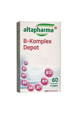 مادة فيتامين ب المركب (MNZ- Vitamin B Complex Tablet) 60 قطعة - Altapharma
