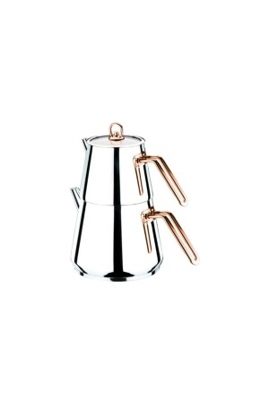 علبة الشاي من الفولاذ من نوع MNZ - متوسط الحجم - معقب معدني مسحوب - غطاء الزجاج vrdhome-ad-0023 - Akdeniz