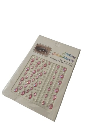 مهرجان MNZ كريستال الوجه الحجر التشبيه الذاتي - الملصق الوجه - هولوغرام الجسم و الوجه الحجر الوردي - Ece Kozmetik