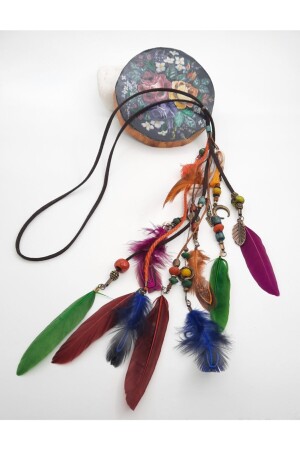 فلوصة شعر MNZ الأصلية مصنوعة من ريش طبيعي مصنوعة يدويا - Embaaksesuar