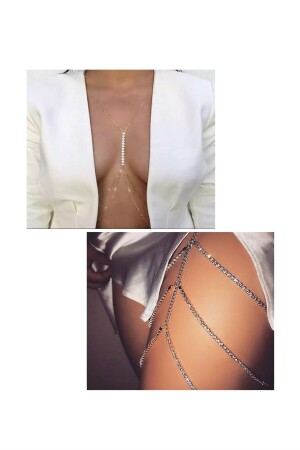 مجموعة من عام جديد من MNZ مع سلسلة الجسم الحجرية وملحقات الساق الحجرية - Misboho