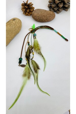 MNZ-مصنوعة يدوياً عرقية أصلية هيبي بوهيمية شعر - Porsuk Alternatif