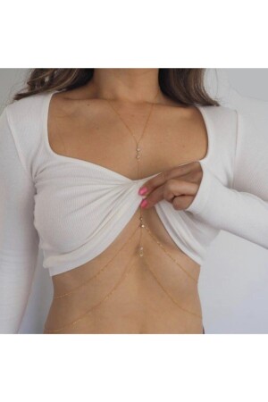 ملون من الذهب من MNZ ضد التشوهات والسلسلة الجسدية والإكسسوارات الجسدية - Qp Angel's