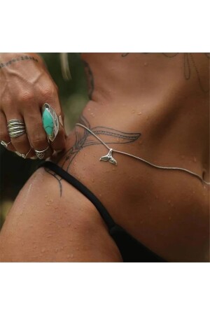 MNZ-حوت ذيل الخصر السلسلة الجسم المجوهرات الملحقات الجسم - Takıconcept