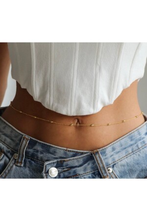 سلسلة الخصر من الكعب المطبوعة بالذهب من MNZ - Vi Store Vi Jewelry