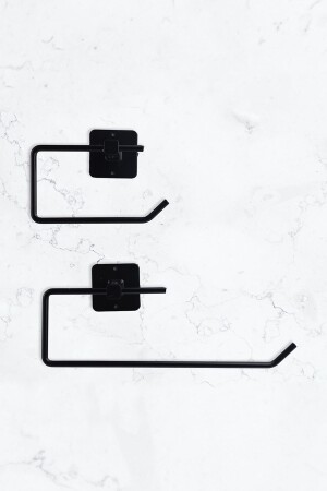 تصميم ملصق MNZ-ملفو الأسود المجلد حامل المطبخ حامل النقرة WC ورق معلق مجموعة من 2 bd81777 - BUSEMSİ HOME