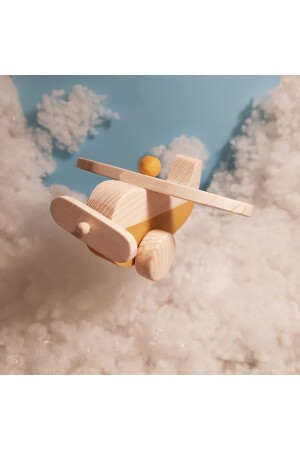 طائرة من الألعاب الخشبية المصنوعة يدويا من طراز MNZ - تعليمية - إبداعية - ألعاب الأطفال الخشبية العمراني والطبيعية والآمنة - Websunday