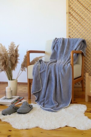 MNZ-مزدوج الجانب Wellsoft تلفزيون غطاء 100x170cm أريكة رمي - ناعم فوزي بلوش فليش جري - Tekstil Home