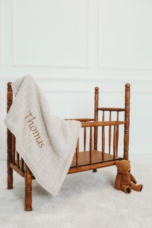 MNZ-[نحن نطوي الاسم الذي تريده] Welsoft طفل غطاء بيج داخل بلوش حديثي الولادة غطاء - Tinykiddesign