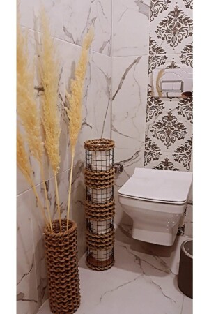 MNZ-المتعدد الأسلاك Wicker خياطة بانماسة، الحامل ورق الحمام الحامل المقدمة WC، حامل الحمام الحامل الحمام الملحقات حامل الحمام - Egindra