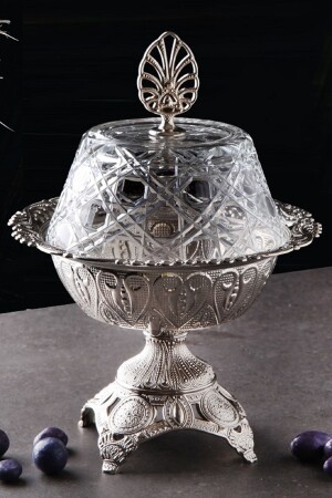 MNZ-الفخامة - كأس زجاجية مغطاة بالمعدن كأس السكر، وعاء تركي للاستمتاع، وعاء خفيفة، وعاء صلصة - فض - WuuQ