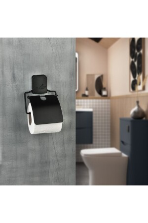 MNZ- حمام حامل ورق الحمام الفراغ الأسود x854878 - Lalezar