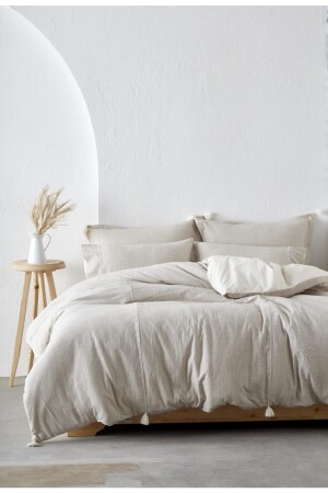 MNZ- العضوية القطن إضافي كبير مزدوج المزق غطاء الملفوفة مجموعة - الطبيعة بيج الطبيعة بيج XL - Ecocotton