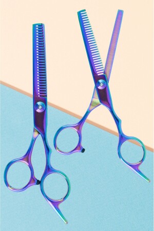 مقص قص شعر من نوع MNZ - محترف صالون الحلاقة مقص قص شعر من نوع قوس قزح XLQ501B - Xolo