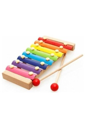 MNZ-تعليمية الخشب Xylophone 8 ملاحظات 8 طوائف 25 سم 8 مفاتيح صوت سيلوفان-سيليفون - Wooden Toys