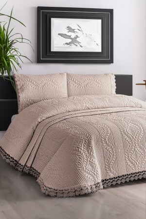 غطاء السرير من MNZ، غطاء السرير المزدوج - YTKORTBD البني - Bir Aksesuar