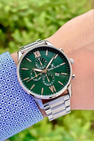 ساعة يد رجال MNZ مع تقويم فولاذ عصا فولاذ قضية هيماتيت حجر طبيعي سوار هدية zmdk1134 - Daniel Klein