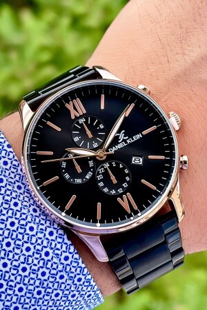 ساعة يد رجال MNZ مع تقويم الصلب القناص الصلب القضية هيماتيت حجر طبيعي سوار هدية Zmdk1134 zmdk1134 - Daniel Klein