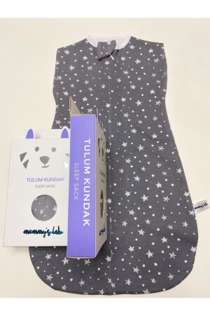 MNZ-0-4 أشهر موسم جديد نمط مصممة معصمة معصمة 100% من القطن ملابس القفز المزروعة النجم الرمادي - Tog1. 0 حقائب النوم - Mommyslab