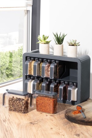 MNZ-0440 مجموعة من 12 وعاء معقلبة ذات الالتصق مع ملعقات وملعقة مع مقعد - أنتراتيت 2023ST06363 - Porsima