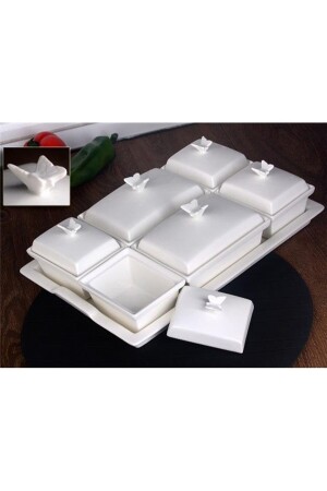 MNZ-0927 كأس فطور البورتسلان مع صناديق 34,5x20 سم Fma545697 G927 - GÖNÜL