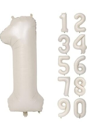 MNZ-1 سنة 74 سم كريم صورت ورقة البالون الحجم الكبير - Genel Markalar