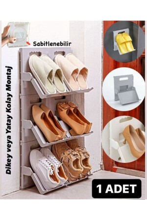 MNZ-1 قطعة ليون الرمادي ركن الأحذية عمودي كومة حمام الصندوق المتحركة ركن الأحذية الباب الأمامي - Bayev