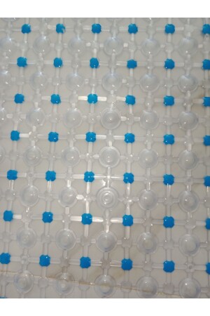 غرف الاستحمام من كوب الصق MNZ-1 غير المنزلق - آمنة وجمالية - شفافة وأزرق - Hank Ticaret