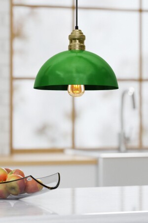 MNZ-1 Kugel Metal Pendant Lamp شمعة المطبخ المكتبية القاعة الخضراء المعدن الخضراء 23 × 13 61-70 سم المطبخ الحديث E27 AAG999AH020 - Genel Markalar
