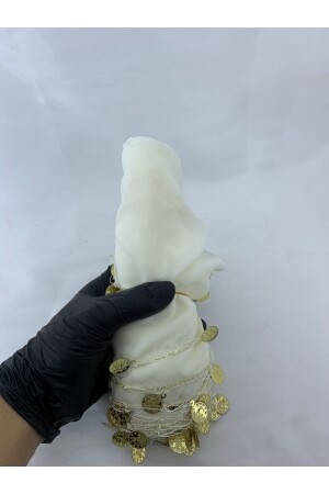 MNZ-10 حزمة من الأقمشة حلاي مسحات كريم للزفاف والليالي الهينا 25x25 - Sırmalı Home