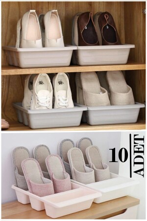 MNZ-10 قطع رومي 3 قطع حذاء سليبرز منظمة عمودي ريمب حذاء رف صندوق - Bayev