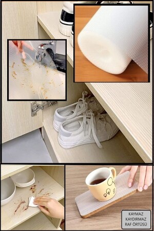 MNZ-10 متر غطاء رف شفاف غير زلق مضاد للزلق غطاء داخل الخزانات والجرافات - 45x10 Mt 45cmx10 متر - wise tree