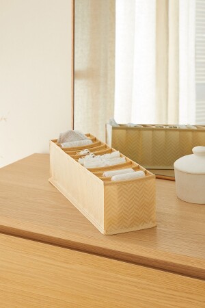 MNZ-10 مكونات خزانة الخياطة البيجية داخل الاوكورديون نوع منظمة الغسيل المثبتة - Ocean Home Textile